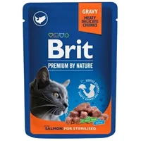 Brit Premium Cat Salmon Sterilised - wet cat food 100G
