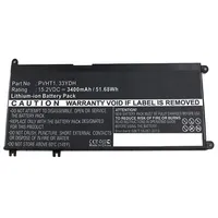 Coreparts Laptop Battery for Dell 52Wh  Li-Ion 15.2V 3400Mah Black,