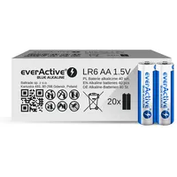 Everactive Alkaline batteries  Blue Lr5 Aa - carton box 40 pieces, limited edition
