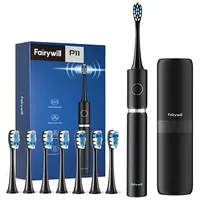 Fairywill Sonic toothbrush with head set and case  Fw-P11 Black

