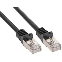 Fujtech Inline Cat5E Sf / Utp network cable, 2 m, black 72502S
