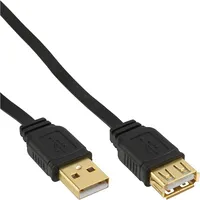 Intos Inline 0.5 m Usb 2.0 A to Flat Extension Cable, Black 34650F
