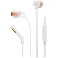 Jbl Headphones T110Wht in-ear, with microphone, white
