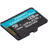 Kingston 128Gb microSDXC Canvas Go Plus 170R A2 U3 V30 Single Pack w/o Adp, Ean 740617301243