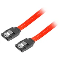 Lanberg Sata Data Ii 3Gb/S F/F Cable 30Cm Metal Clips Red