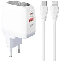 Ldnio Wall charger  A2522C Usb, Usb-C 30W - Lightning cable
