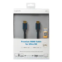 Logilink Premium Hdmi Cable for Ultra Hd Black to 3 m