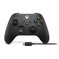 Microsoft Xbox Wireless Controller  Usb-C Cable Black Gamepad Analogue / Digital Pc, One, One S, X, Series X

