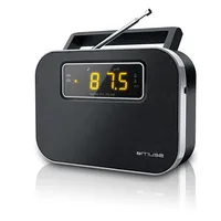 Muse M-081R Alarm function 2-Band Pll portable radio Black