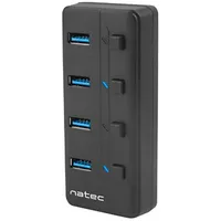 Natec Usb 3.0 Hub Mantis 2 4-Port On/Off With Ac Adapter