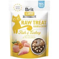No name Brit Care Raw Treat Hair And Skin fish with turkey - cat treats 40G
