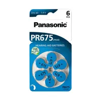 Panasonic Batterie Zinc Air Hearing Aid 675 1.4V Blister 6-Pack Pr-675/6Lb