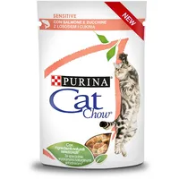 Purina Nestle Cat Chow Sensitive Gig with salmon and zucchini in sauce - Wet food for cats 85 g
