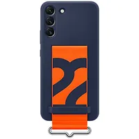 Samsung Case Galaxy S22  2022, back with strap, silicone, Navy

