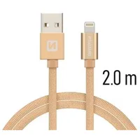 Swissten Textile Fast Charge 3A Lightning Data and Charging Cable 2M