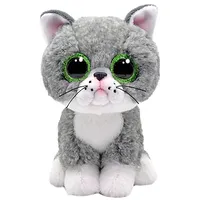 Ty Plush toy cat Fergus, gray, 15 cm
