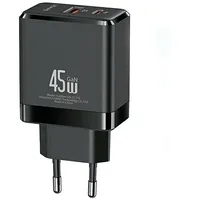 Usams Charging Usb-CUsb-A 45W Gan Pd 3.0 Fast Bla
