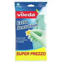 Vileda Extra Sensation Household gloves Green Cotton, Latex 1 pcs
