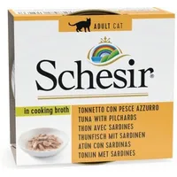 Agras Pet Foods Schesir in cooking broth Tuna with sardines - wet cat food 70 g
