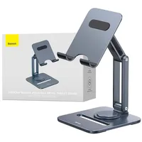 Baseus Desktop Biaxial Foldable Metal Stand  For Tablets Space Grey
