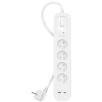 Belkin Surge Protector 4 Outlets  Usb-C Usb-A 2M, White