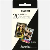 Canon 20 sheets Zp-2030 Photo Paper White 5 x 7.6 cm
