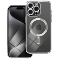 Electro Mag Cover case compatible with Magsafe for Iphone 15 Pro silver