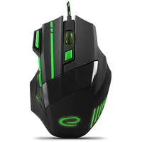 Esperanza Mouse Wire For Players 7D Optical Usb Mx201 Wolf Green
