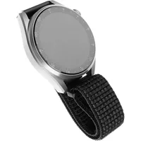 Fixed smart watch nylon strap, 20 mm, reflective black Fixnst-20Mm-Rebk
