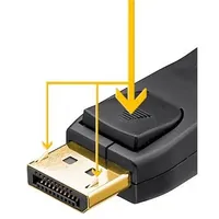 Goobay Displayport connector cable 1.2, gold-plated Dp to 1 m