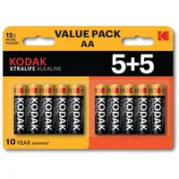 Kodak Xtralife Alkaline Aa Battery 10 55 pack