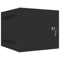 Lanberg Rack Cabinet 10 Wall-Mount 6U/280X310 For Self-Assembly With Metal Door Black Flat Pack