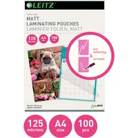 Leitz iLAM A4 lamination pocket, matte, 125 mic, 100 pcs 16926
