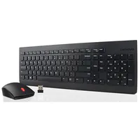 Lenovo Essential  Wireless Keyboard and Mouse Combo - Russian Set Batteries included En/Ru connection Black