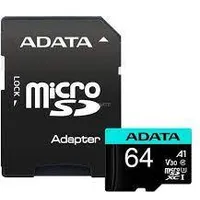 Memory Micro Sdxc 64Gb W/Adap./Ausdx64Gui3V30Sa2-Ra1 Adata