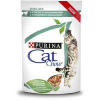 Purina Nestle Cat Chow Sterlisied Gig Chicken with Eggplant - Moist Food 85 g
