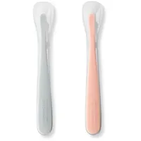 Skip Hop Set of Easy-Feed Gray / Soft Coral spoons
