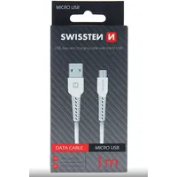 Swissten Basic Fast Charge 3A Micro Usb Data and Charging Cable 1M White