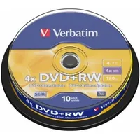 Verbatim Blank DvdRw Serl 4.7Gb 4X 10 Pack Spindle