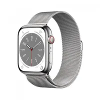 Apple Watch Series 8 Gps  Cellular 45Mm Silver Steel Milanese Mnkj3Fd/A