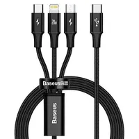 Baseus cable 3In1 Typ C to Micro Usb / Lightning Type 20W Camlt-Sc01 1,5 m black