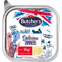 Butchers Delicious Dinners pieces with beef in 100G sauce
