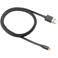 Canyon Charge  And Sync Mfi flat cable, Usb to lightning, certified by Apple, 1M, 0.28Mm, Dark gray