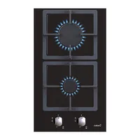Cata Hob Sci 3002 Bk Gas on glass Number of burners/cooking zones 2 Rotary knobs Black