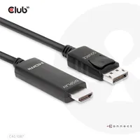 Club3D Club 3D Displayport 1.4 to Hdmi 4K 120Hz or 8K 60Hz Hdr10 cable 3M male/male
