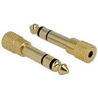 Delock 65361 Audio Adapter 6.35Mm 3 pin plug to 3.5Mm pink jack, Gold