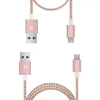 Dux Ducis Kii Premium Micro Usb Set Of 2 Material Data and Charging Cables 100 cm  20 Pink