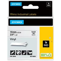 Dymo Rhino Industrial vinyl tape 19 mm x 5.5 m, black on white 18445
