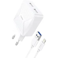 Foneng Charger  Eu35 2X Usb-A with Lightning cable 2.4A
