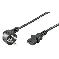 Goobay 68604 Type F, Cee 7/7 - C13 Power Cable With Angle Plug, 1.5M, Black